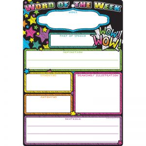 Smart Poly Chart, 13" x 19", Word of the Week, w/Grommet