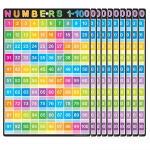 (10 EA) SMART NUMBERS 1-100 CHART