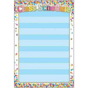 Smart Confetti Class Schedule Chart Dry-erase Surface