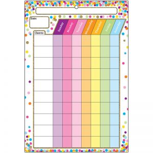 Smart Confetti Chore Chart Dry-erase Surface