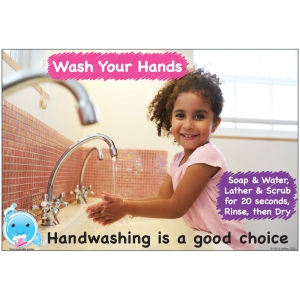 Chart 13x19 Handwashing Is A Good Choice Smart Poly Healthy Bubbles