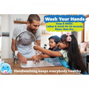 Chart 13x19 Handwashing Keeps Smart Poly Healthy Bubbles