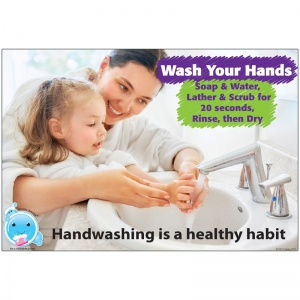 Chrt 13x19 Handwashing Is A Healthy Habit Smart Poly Healthy Bubbles