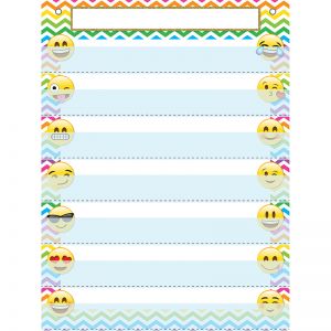 Smart Poly Pocket Chart, 18" x 24", 7 Pockets & 2 Grommets, Emoji