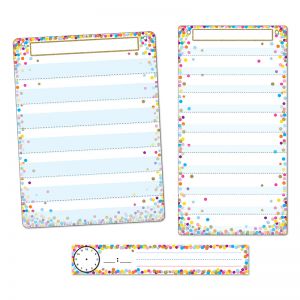 Smart Poly Confetti 3-Piece Pocket Chart Set