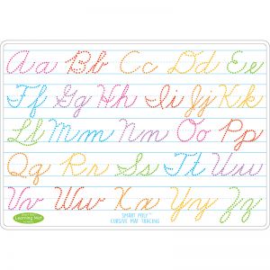 Smart Poly Learning Mat, 12" x 17", Double-Sided, Cursive Tracing