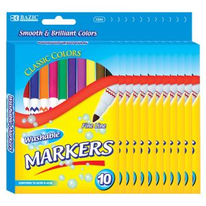 (12 Pk) Washable Markers Super Tip