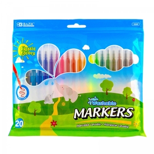 20 Colors Fine Line Washable Markrs 