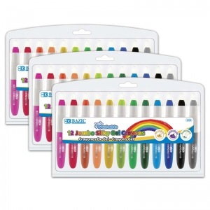 (3 BX) 12 COLOR JUMBO GEL CRAYONS 