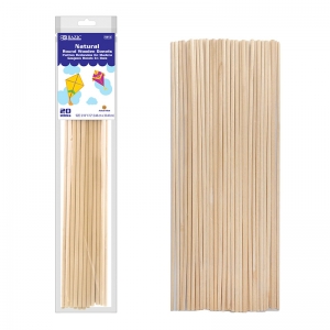 Round Natural Wooden Dowel 20pk 