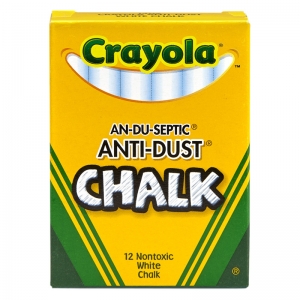 Chalk Antidust White 12 Ct 