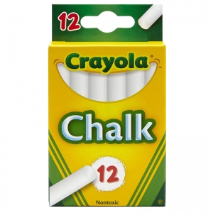 White Chalk Sticks, 12 Count