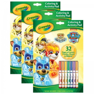 (3 EA) COLORING & ACTIVITY PAD PAW PATROL W/MARKERS