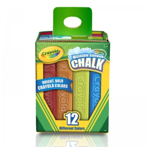 Washable Sidewalk Chalk, 12 Count