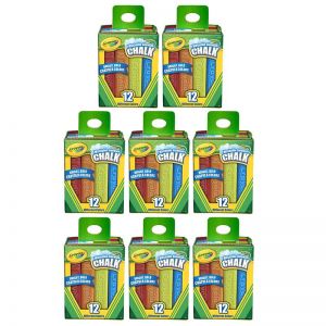 (8 BX) CRAYOLA WASHABLE SIDEWALK CHALK 12CT PER BX