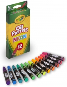 (6 PK) CRAYOLA 12 CT OIL PASTELS NEON