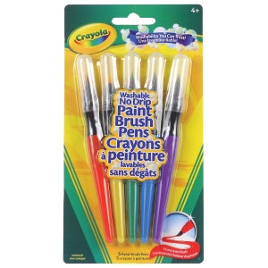 (6 Pk) 5 Count Paint Brush Pens 