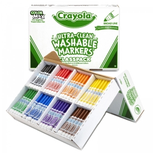 Crayola Washable Markers Classpack  200ct 8 Colors Conical Tip