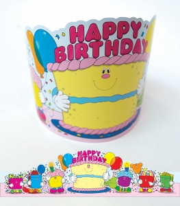 (2 PK) BIRTHDAY CROWNS 2-TIER CAKE 30 PER PACK