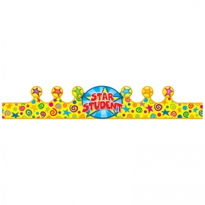 Star Student Crowns, 23.5" x 4", Pack of 30