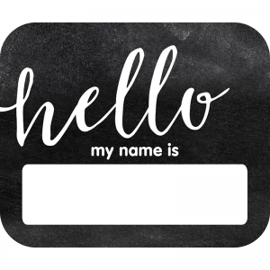 Industrial Chic Hello Name Tags