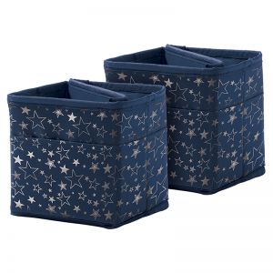 Tabletop Storage Navy W/ Slvr Stars 