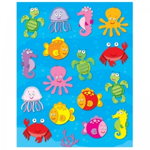 Sea Life Shape Stickers, 96pk