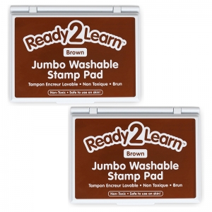 (2 EA) JUMBO WASHABLE STAMP PAD BRN 