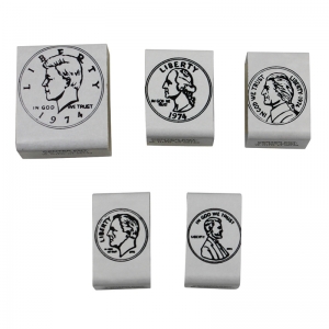 Stamp Set Coins Heads 5/pk 