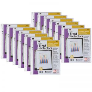 (12 PK) SHEET PROTECTORS ECONOMY 15 PER PK