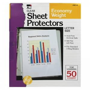 Top Loading Sheet Protectors Clear  50/box