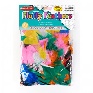 1oz Bright Fluffy Turkey Feathers 