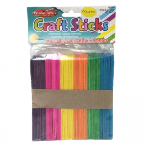 Craft Sticks Regular Size Colored  150/pk