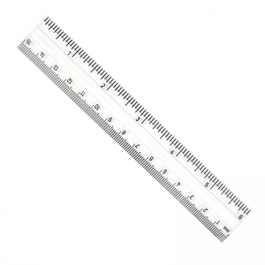 Clear Plastic 6in Ruler  Inches / Metric