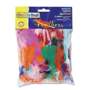 (6 PK) FEATHERS BRIGHT HUES 1OZ BAG 