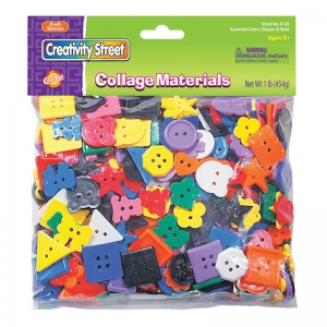 (6 PK) PLASTIC BUTTONS 1LB BAG