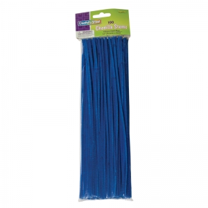 Creativity Street Regular Stems, Dark Blue, 12 X 4 Mm, 100 Pieces