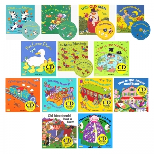 Songs and Rhymes Collection Books with Holes Set with CDs, Set of 13