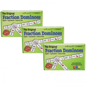 (3 EA) FRACTION DOMINOES GAME