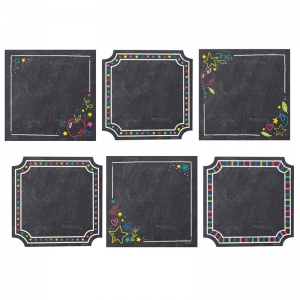 Colorful Chalk Cards 6in Cut Outs Designer