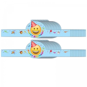 (2 PK) EMOTION ICON FUN HAPPY BIRTHDAY CROWNS