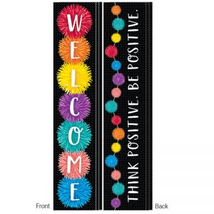 (3 Ea) Pom Poms Double-sided Banner