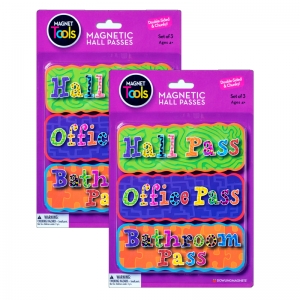 (2 PK) MAGNETIC HALL PASS SET 3 PER PK