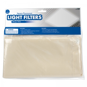 CLASSROOM LIGHT FILTERS 2X2 WHITE SET OF 4