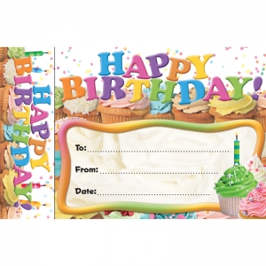 Happy Birthday Cupcakes Bookmark  Award