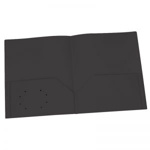 BLACK 25/PK POLY 2POCKET PORTFOLIO 