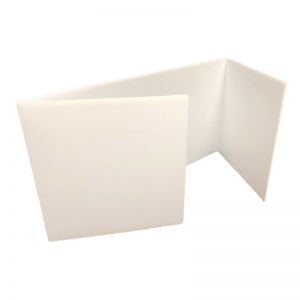 Premium Plastic Study Carrels, White, 12" x 48", Pack of 24