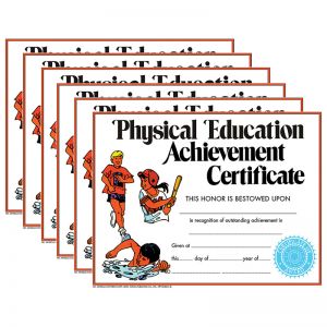 (6 PK) CERTIFICATE PHYSICAL EDUCATION 30 PER PK