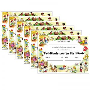 (6 PK) CERTIFICATE PRE-K 30 PER SET 8.5X11