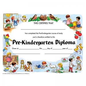 Pre-Kindergarten Diploma, 8.5" x 11", Pack of 30